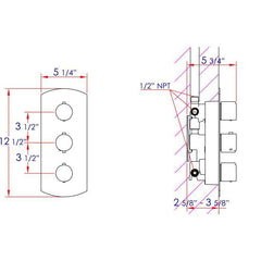 ALFI Concealed 4-Way Thermostatic Valve Round Shower Mixer - AB4101 - The Home Selection