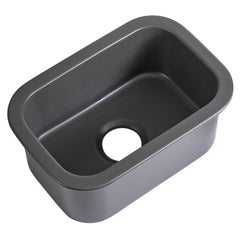 Alfi Grey Matte Small 13"x19" Rectangle Fireclay Undermount or Drop In Prep Sink w Grid included - ABF1319UD-GM - The Home Selection