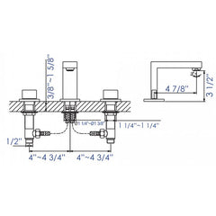 ALFI Modern Widespread Bathroom Faucet - AB1322 - The Home Selection