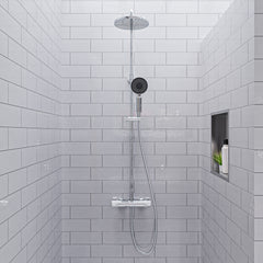 ALFI Round Style Thermostatic Exposed Shower Set - AB2867 - The Home Selection