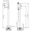 ALFI Single Hole Floor Mounted Tub Filler - AB2475 - The Home Selection
