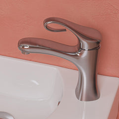 ALFI Single Lever Curled Bathroom Faucet Polished or Brushed - AB1295 - The Home Selection