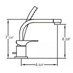ALFI Single Lever Faucet Round Hand Held Pull-Out Shower Head - AB2703 - The Home Selection