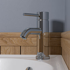 ALFI Single Lever Round Bathroom Faucet Polished or Brushed - AB1433 - The Home Selection