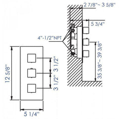 ALFI Square 2 Way Thermostatic Shower Mixer - AB2701 - The Home Selection