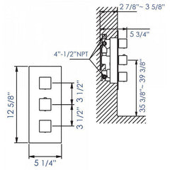 ALFI Square 2 Way Thermostatic Shower Mixer - AB2701 - The Home Selection