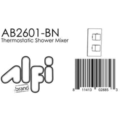 ALFI Square Knob 1 Way Bathroom Thermostatic Shower Mixer - AB2601 - The Home Selection