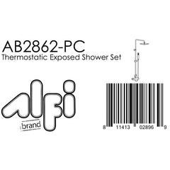 ALFI Square Style Thermostatic Exposed Shower Set - AB2862 - The Home Selection