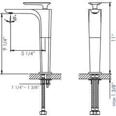 ALFI Tall Single Hole Modern Bathroom Faucet - AB1778 - The Home Selection