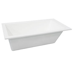 ALFI White Resin 59" Solid Surface Square Drop In Bathtub - AB9933S - The Home Selection