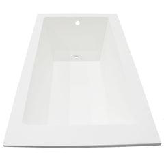 ALFI White Resin 59" Solid Surface Square Drop In Bathtub - AB9933S - The Home Selection