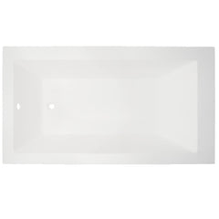 ALFI White Resin 59" Solid Surface Square Drop In Bathtub - AB9933S - The Home Selection