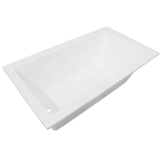ALFI White Resin 59" Solid Surface Square Drop In Bathtub - AB9933S - The Home Selection