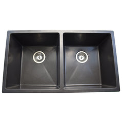 Alpha 32″ 50/50 Granite Composite Undermount Sink - GU3218D - The Home Selection