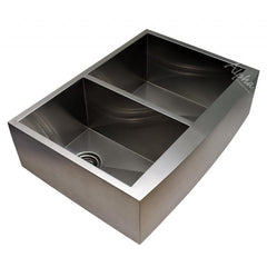 Alpha Double Bowl Handmade Apron/Farmhouse Zero-Radius Sink - AP3019 - The Home Selection