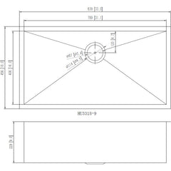 Alpha Single Bowl Handmade Undermount Zero-Radius Sink - HU - The Home Selection