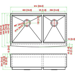 Alpha Special/Step Handmade Apron/Farmhouse Zero-Radius Sink - APSP - The Home Selection