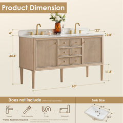 Altair Blaise Single/Double Vanity with Top - 5930 - The Home Selection