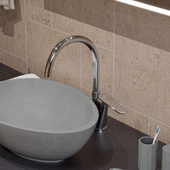 Alfi 21  Solid Concrete Tear Drop Above Mount Vessel Sink - ABCO21O