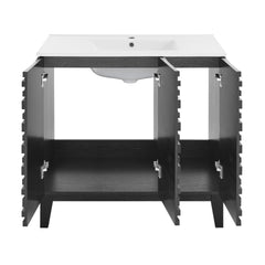 Swiss Madison Cascade 36" Bathroom Vanity in Black - SM-BV471B - The Home Selection