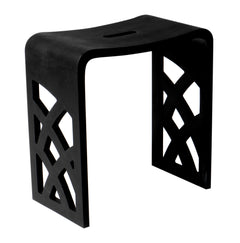 Alfi Black Matte Solid Surface Resin Bathroom / Shower Stool - Black Matte