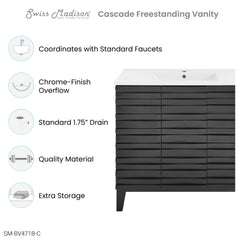 Swiss Madison Cascade 36" Bathroom Vanity - The Home Selection