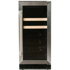 Azure 15 Inch Beverage Center with 3 cu. ft. Capacity, Glass Shelves, Wine Racks, Field Reversible Door, Digital Display Controls, Auto Defrost, Blue LED Lighting, and ADA Compliant - A115BEV - The Home Selection