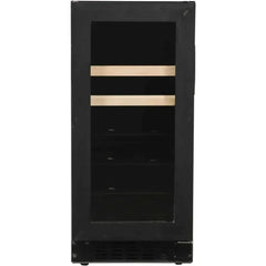 Azure 15 Inch Beverage Center with 3 cu. ft. Capacity, Glass Shelves, Wine Racks, Field Reversible Door, Digital Display Controls, Auto Defrost, Blue LED Lighting, and ADA Compliant - A115BEV - The Home Selection