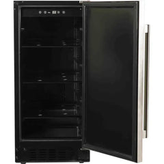 Azure 15-Inch Compact Refrigerator, 3 cu. ft. Capacity, Field Reversible Door, Auto Defrost, Blue LED Lighting, ADA Compliant - A115RO - The Home Selection