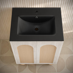 Swiss Madison Plaisir II 24" Freestanding Bathroom Vanity with Black Sink Top - SM-BV0701