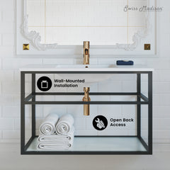 Swiss Madison Pierre 36" Wall-Mounted Bathroom Vanity - SM-BV553 - The Home Selection
