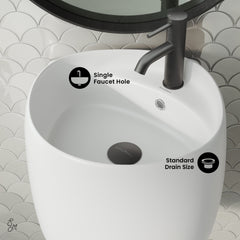 Swiss Madison Ivy Wall-Mount Sink - SM-WS324 - The Home Selection