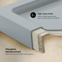 Swiss Madison Aquatique 60" x 32" Right Drain, Shower Base - SM-SB538 - The Home Selection