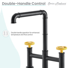 Swiss Madison Avallon Pro Widespread Kitchen Faucet with Side Sprayer SM-KF79 - The Home Selection