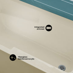Swiss Madison ﻿﻿Voltaire 54" X 30" Left-Hand Drain Alcove Bathtub with Apron in Bisque - SM-AB549BQ - The Home Selection