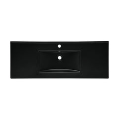 Swiss Madison 48" Vanity Sink Top in Glossy Black - SM-VT0012GB