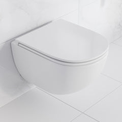 Swiss Madison Well Made Forever SM-WK449-01W - St. Tropez Wall Hung Toilet Bundle, Glossy White - SM-WK449-01W - The Home Selection