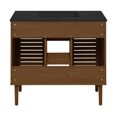 Swiss Madison Bron 36" Freestanding Bathroom Vanity with Black Sink Top - SM-BV6202