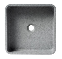 Alfi 16  Solid Concrete Chiseled Style Square Above Mount Vessel Sink - ABCO16S