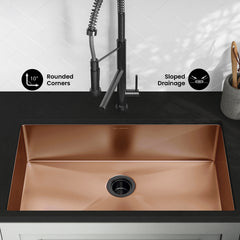 Swiss Madison Rivage 32" x 19" Single Basin, Undermount Kitchen Sink - SM-KU701