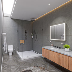 ALFI 3-Way Thermostatic Valve Shower Mixer Square Knobs - AB2801