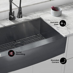 Swiss Madison Rivage 30" x 21" Stainless Steel, Single Basin, Farmhouse Kitchen Sink with Apron - SM-KS759 - The Home Selection
