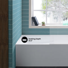 Swiss Madison Voltaire 60" X 32" Right-Hand Drain Alcove Bathtub with Apron - SM-AB542