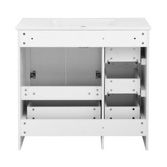 Swiss Madison Virage 36 Freestanding, Bathroom Vanity in Glossy White - Cabinet - SM-BV750W - The Home Selection