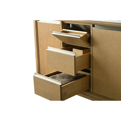 Vanity Art 54-Inch Bathroom Vanity: Double Sink, Ceramic Top, Soft-Closing Doors & Drawers, Solid Wood Frame - CVH54D