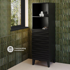 Swiss Madison Cascade 17 x 17 x 60 Freestanding Linen Cabinet - SM-BC8601 - The Home Selection