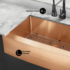 Swiss Madison Rivage 33" x 21" Stainless Steel, Single Basin, Farmhouse Kitchen Sink with Apron - SM-KS758 - The Home Selection