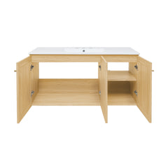 Swiss Madison Classe 48" Wall-Mounted Bathroom Vanity with 3-Hole Widespread Sink Top - SM-BV2807
