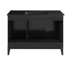Swiss Madison Cascade 48 Bathroom Vanity With Black Ceramic Sink Top - SM-BV557