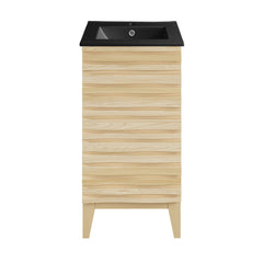 Swiss Madison Cascade 18 in. Brown Oak Bathroom Vanity